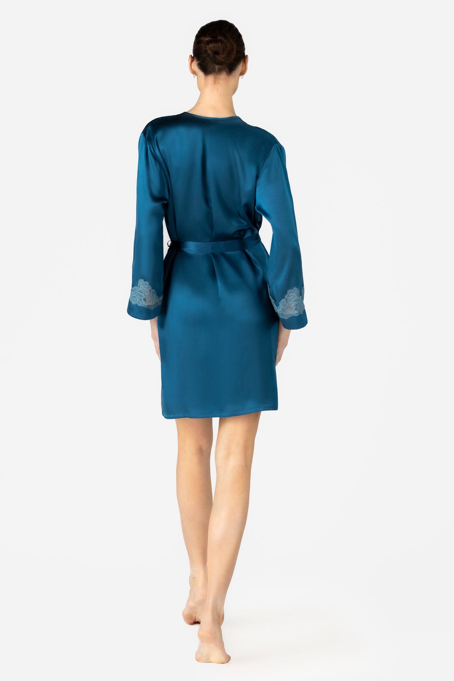 Morgan Iconic Short Silk Robe Short Robe NK iMODE 
