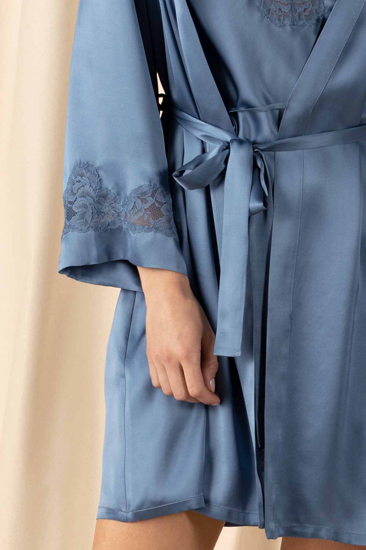 Morgan Iconic Short Silk Robe Short Robe NK iMODE 