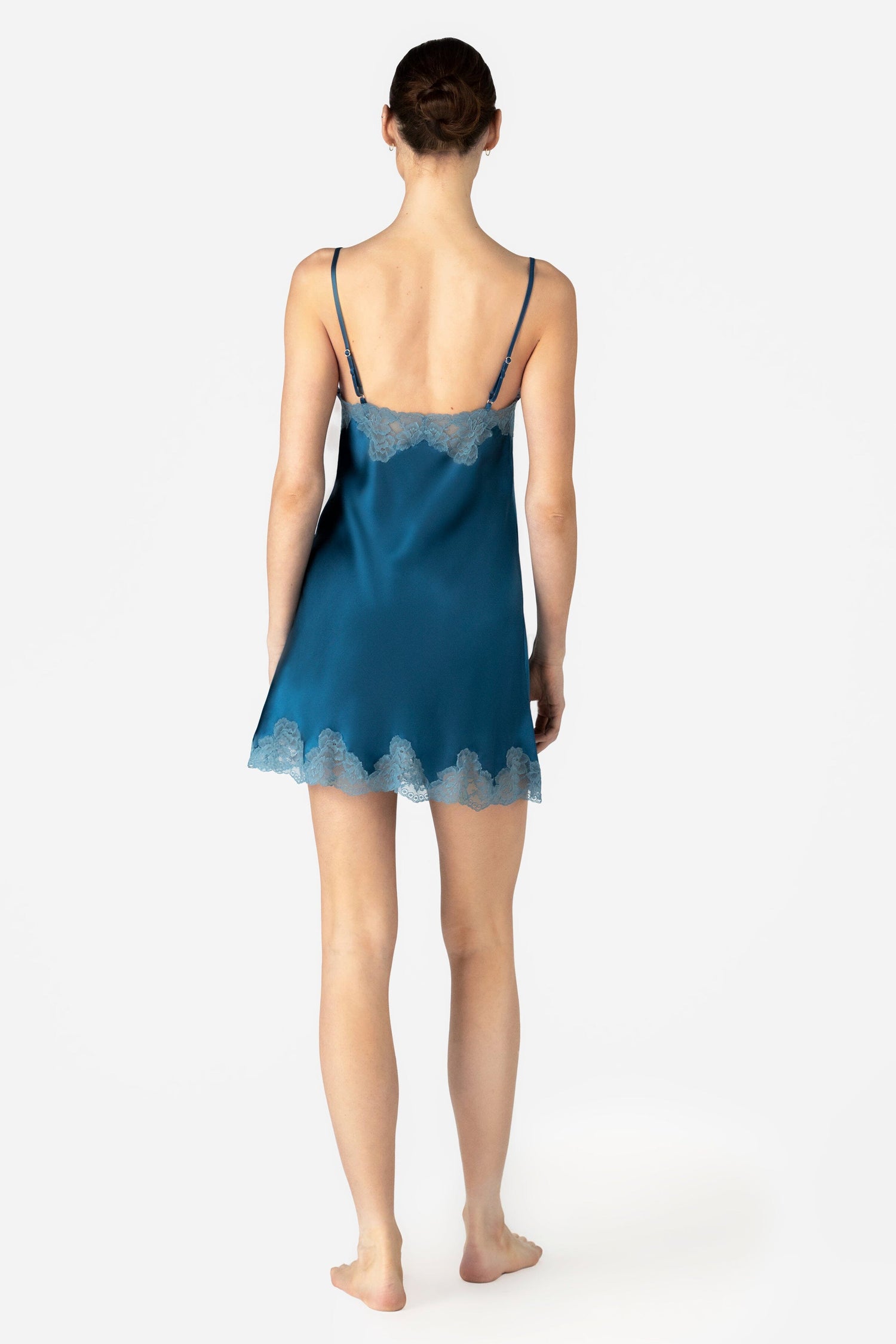 Morgan Lace Spaghetti Silk Chemise Chemise NK iMODE 