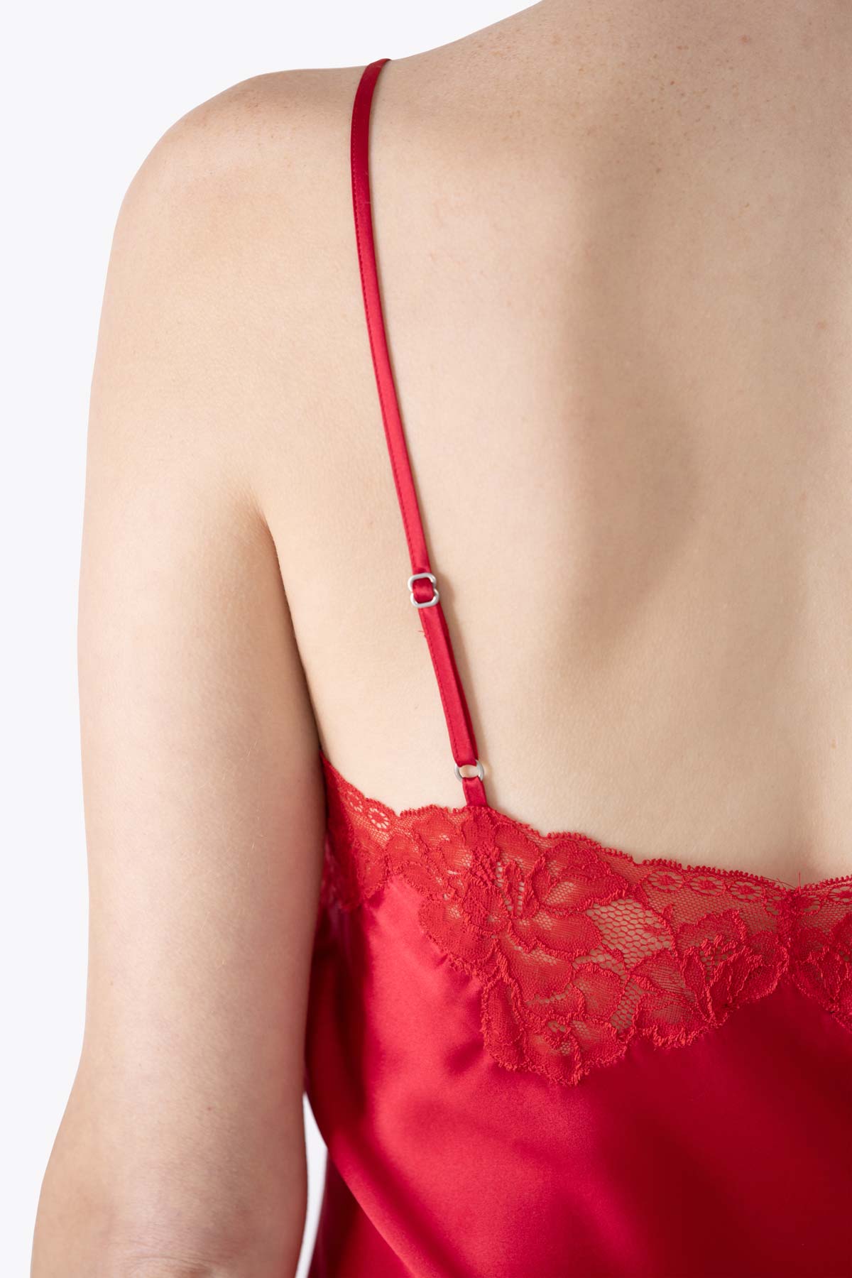 Morgan Lace Spaghetti Silk Chemise Chemise NK iMODE